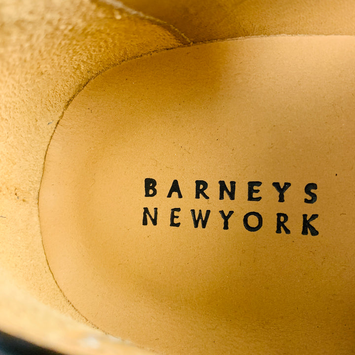 BARNEY'S NEW YORK Mocassins à enfiler en cuir noir taille 8,5