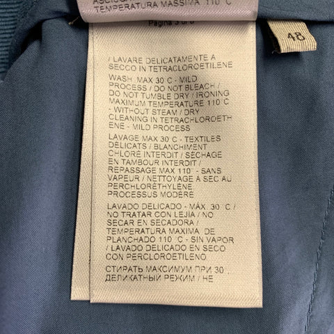 BOTTEGA VENETA Size 32 Blue Twill Cotton Blend Cuffed Casual Pants