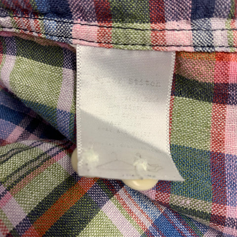 TAYLOR STITCH Size 40 Multi Color Plaid One Pocket Long Sleeve Shirt