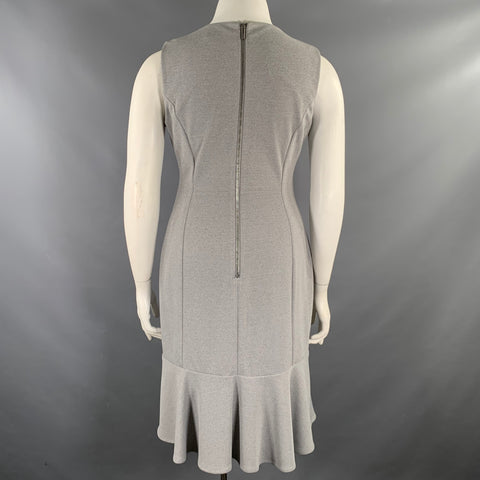 CALVIN KLEIN Size 12 Gray Polyester Blend Heather Sleeveless Dress