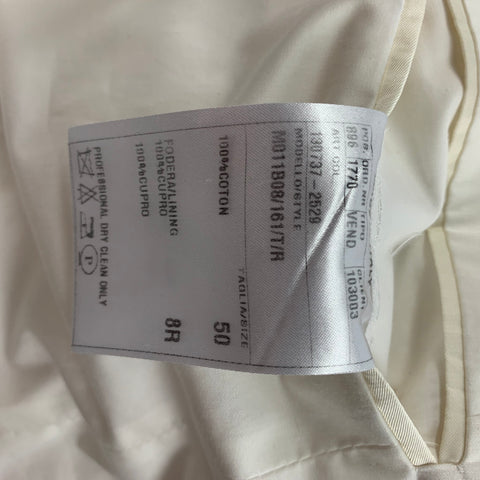 LANVIN Taille 40 Manteau de sport à revers en coton blanc régulier