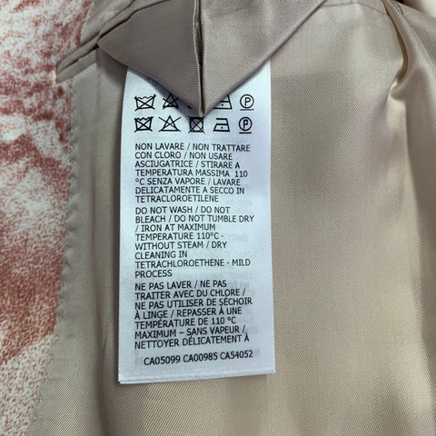 ALEXANDER MCQUEEN SS21 Size 38 Pink White Print Viscose Double Breasted Suit