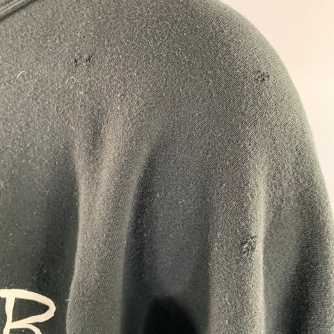 BERNHARD WILLHELM AW2018/19 Size M Black White Letters Cotton Oversized Sweatshirt