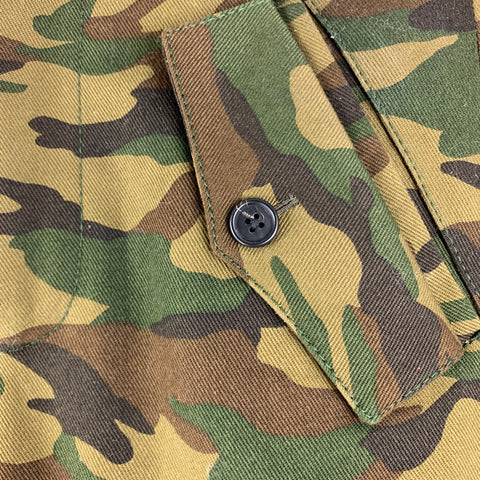 MONSE Taille 0 Pantalon décontracté en coton olive marron avec fermetures éclair et détails