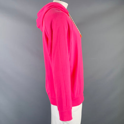 SCOTCH AND SODA Size XL Pink Multi Color Patch Cotton Hoodie Sweatshirt