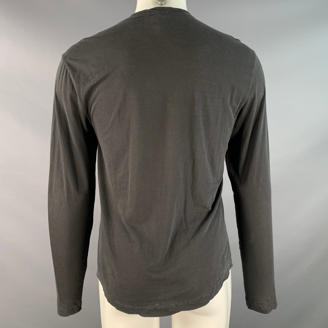 JAMES PERSE Size S Grey Cotton Long Sleeve T-shirt