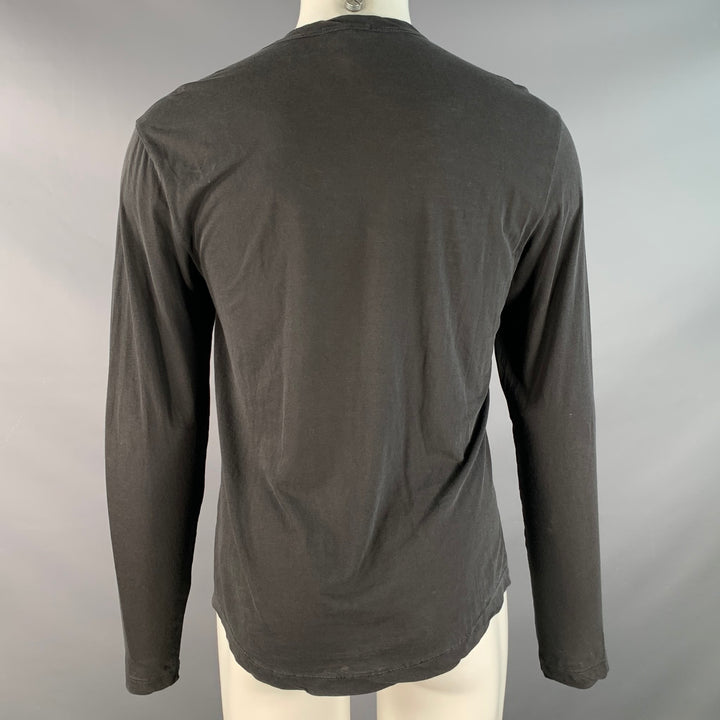 JAMES PERSE Size S Grey Cotton Long Sleeve T-shirt
