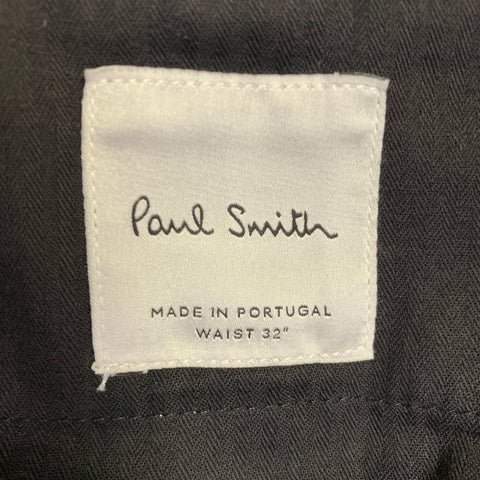Costume croisé en laine à revers crantés PAUL SMITH, taille 38, motif écossais bleu marine et marron