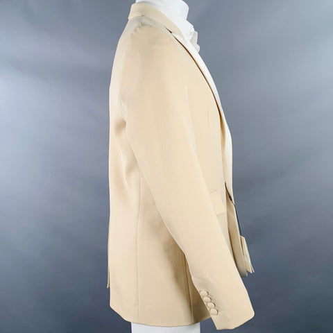 AMI by ALEXANDRE MATTIUSSI Taille 36 Veste de sport en laine texturée beige