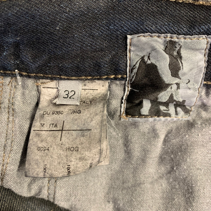 DRKSHDW Size 32 Grey Black Marble Cotton Button Fly Jeans