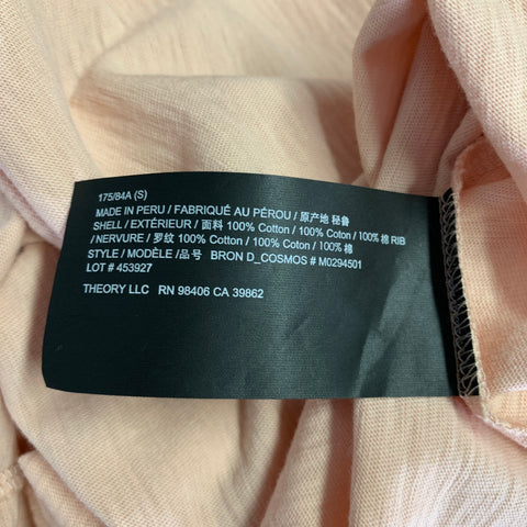 THEORY Size S -Bron Cosmos- Pink Cotton Polo