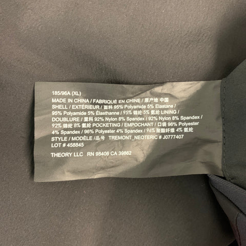 THEORY Size XL -Tremont- Black Polyamide Blend Zip Up Jacket