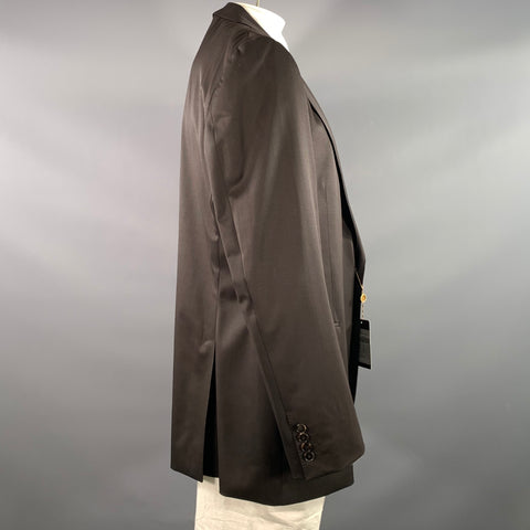 GUCCI Chest Size 52 Regular Brown Solid Wool Blend Notch Lapel Sport Coat