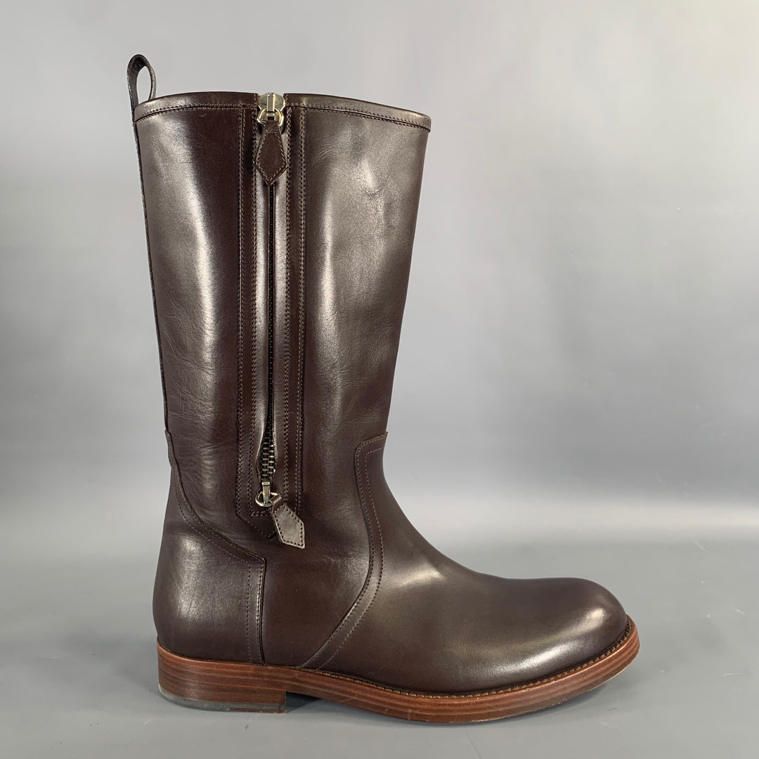 RALPH LAUREN Size 11 Brown Leather Pull On Boots