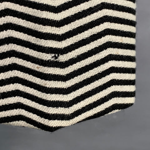 EMPORIO ARMANI Size 40 Regular Black White Chevron Virgin Wool Notch Lapel Suit