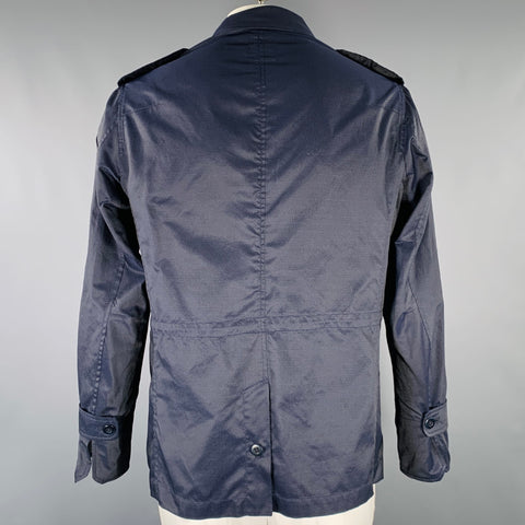 TS (S) Taille L Veste de traque en coton texturé marine à cordon de serrage