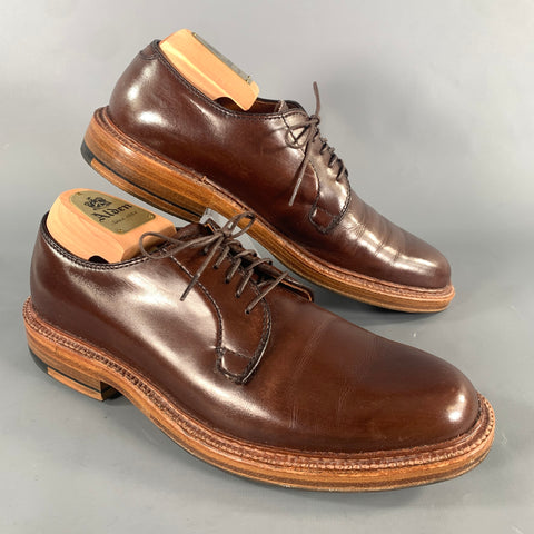 ALDEN Size 7 Brown Burgundy 99026 Leather Lace Up Shoes
