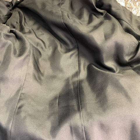 SIES MARJAN Size 6 Metallic Silver Polyester Blend Notch Lapel Belted Jacket