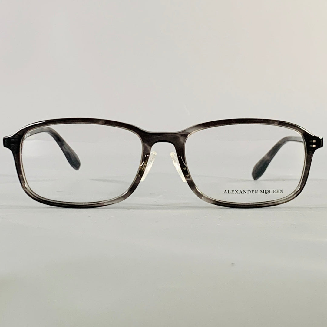 ALEXANDER MCQUEEN Grey Marbled Acetate Sunglasses Eyewear