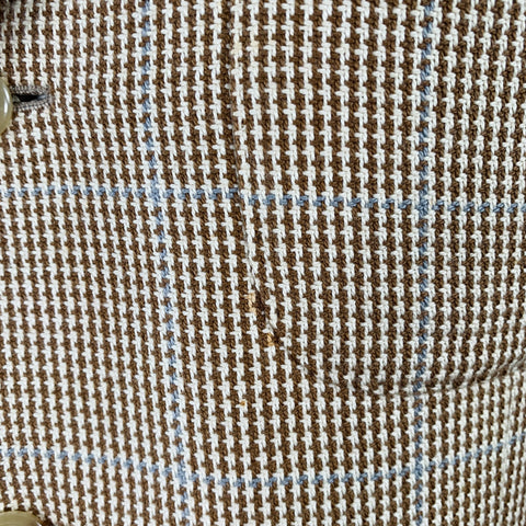 RALPH LAUREN Size 40 Brown Beige Plaid Cotton Notch Lapel Sport Coat