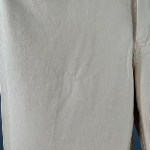 MARC JACOBS Size 34 Cream Cotton Twill Straight Zip Fly Casual Pants