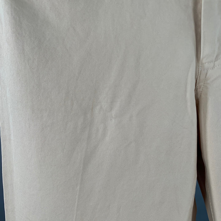 MARC JACOBS Size 34 Cream Cotton Twill Straight Zip Fly Casual Pants