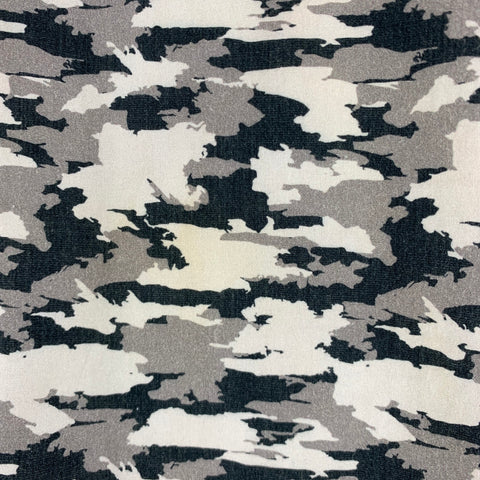 THEORY Size M Off White Black Camo Cotton Button Up Long Sleeve Shirt