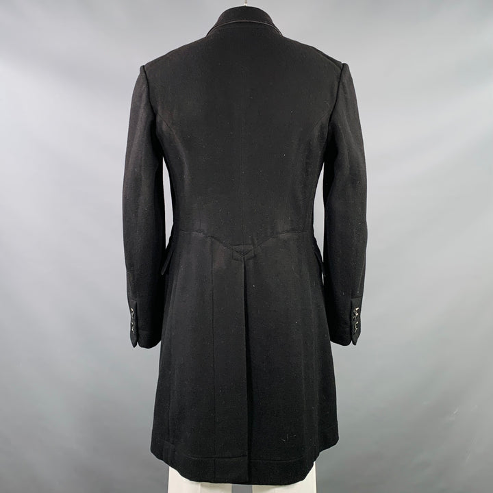 PAUL SMITH Size L Black Wool Blend Peak Lapel Double Breasted Coat
