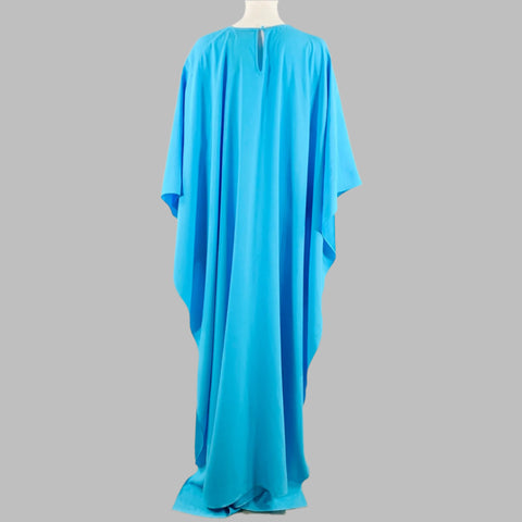 TALLER MARMO Size 4 Fantastica Blue Crepe Caftan Maxi Dress