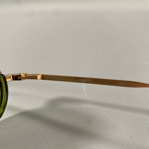 JACQUES MARIE MAGE Gold Titanium Sunglasses