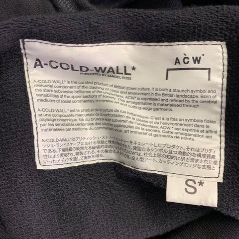 A-COLD-WALL Size S Black Logo Patches Cotton Hooded Sweatshirt