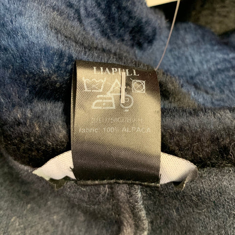 AVANT TOI Size XL Navy Black Ombre Alpaca Notch Lapel Jacket