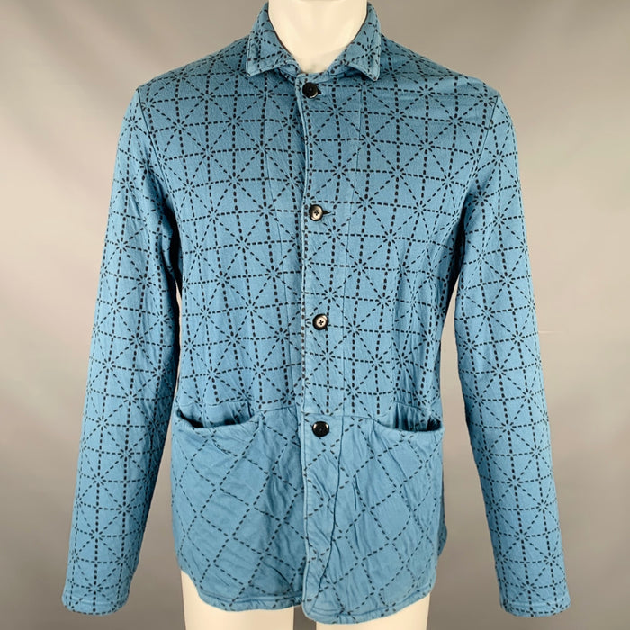 KAPITAL Size M Blue Black Triangle Cotton Two Pockets Jacket