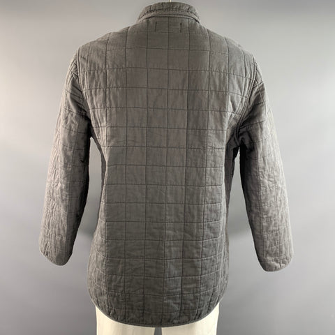ALEX CRANE Size XL Grey Quilted Cotton Chore Jacket