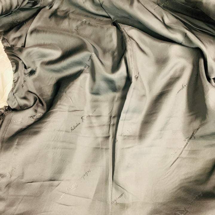 SALVATORE FERRAGAMO Size 40 Black Nailhead Cotton Velvet Sport Coat
