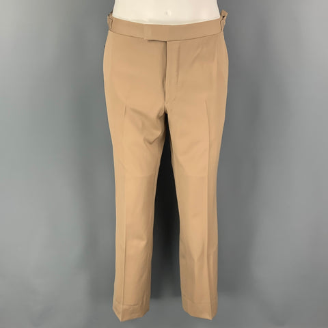 RALPH LAUREN Black Label Size 38 Khaki Wool Notch Lapel Suit