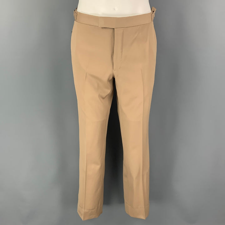 RALPH LAUREN Black Label Size 38 Khaki Wool Notch Lapel Suit