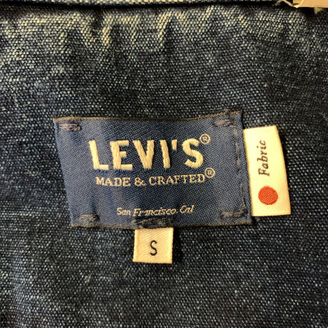 LEVI'S Size S Blue Navy Stripe Cotton Shirt Jacket