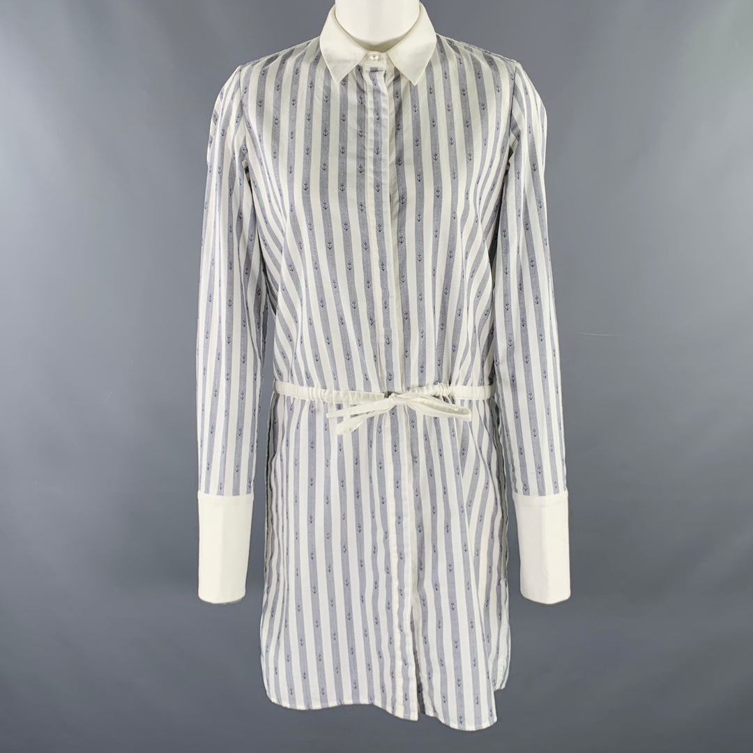 maison kitsune shirt dress Maison Kitsun Orange Gradient Fox Head Midi Dress Maison Kitsune