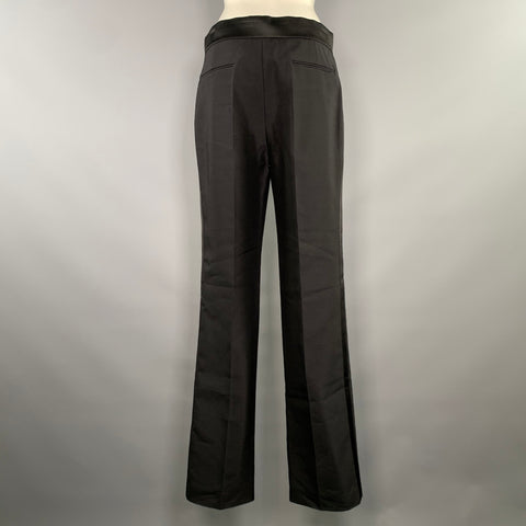 PORTS 1961 Size M Black Wool Silk Tuxedo Dress Pants