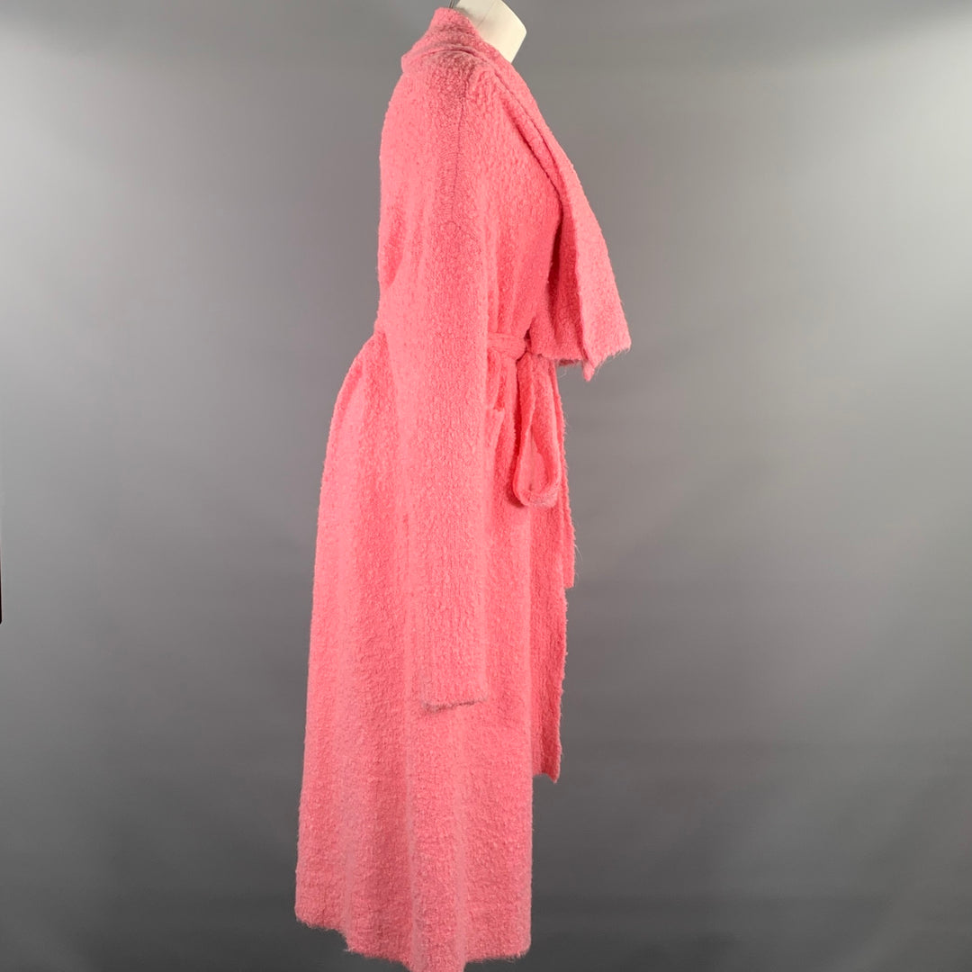SER.O.YA Size S Pink Acrylic Blend Knitted Oversized Coat