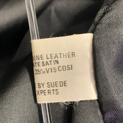 CUIR DU MONDE Size S Black Mixed Fabrics Leather Utility Vest