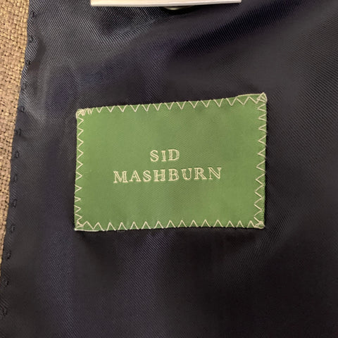 SID MASHBURN Size 44 Brown Textured Silk Linen Cotton Sport Coat