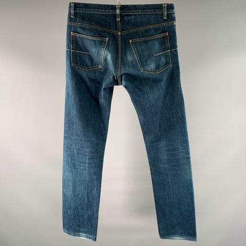 DIOR Size 29 Blue Medium Wash Cotton Slim Jeans