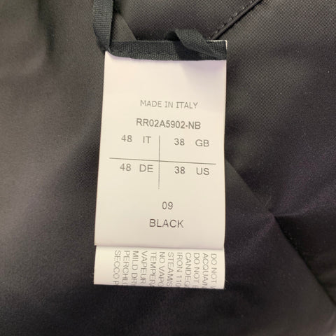 RICK OWENS FW21 Size 38 Gethsemane Black Cotton Oversized Raw Edge Vest