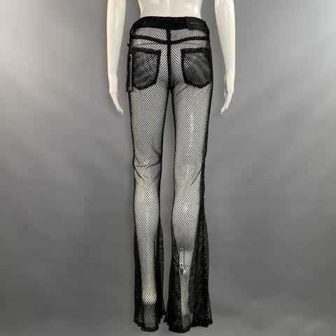COUT DE LA LIBERTE Size 0 Black Polyester Flared Dress Pants