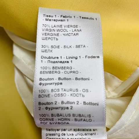 LANVIN Size 42 Yellow Wool Silk Notch Lapel Sport Coat