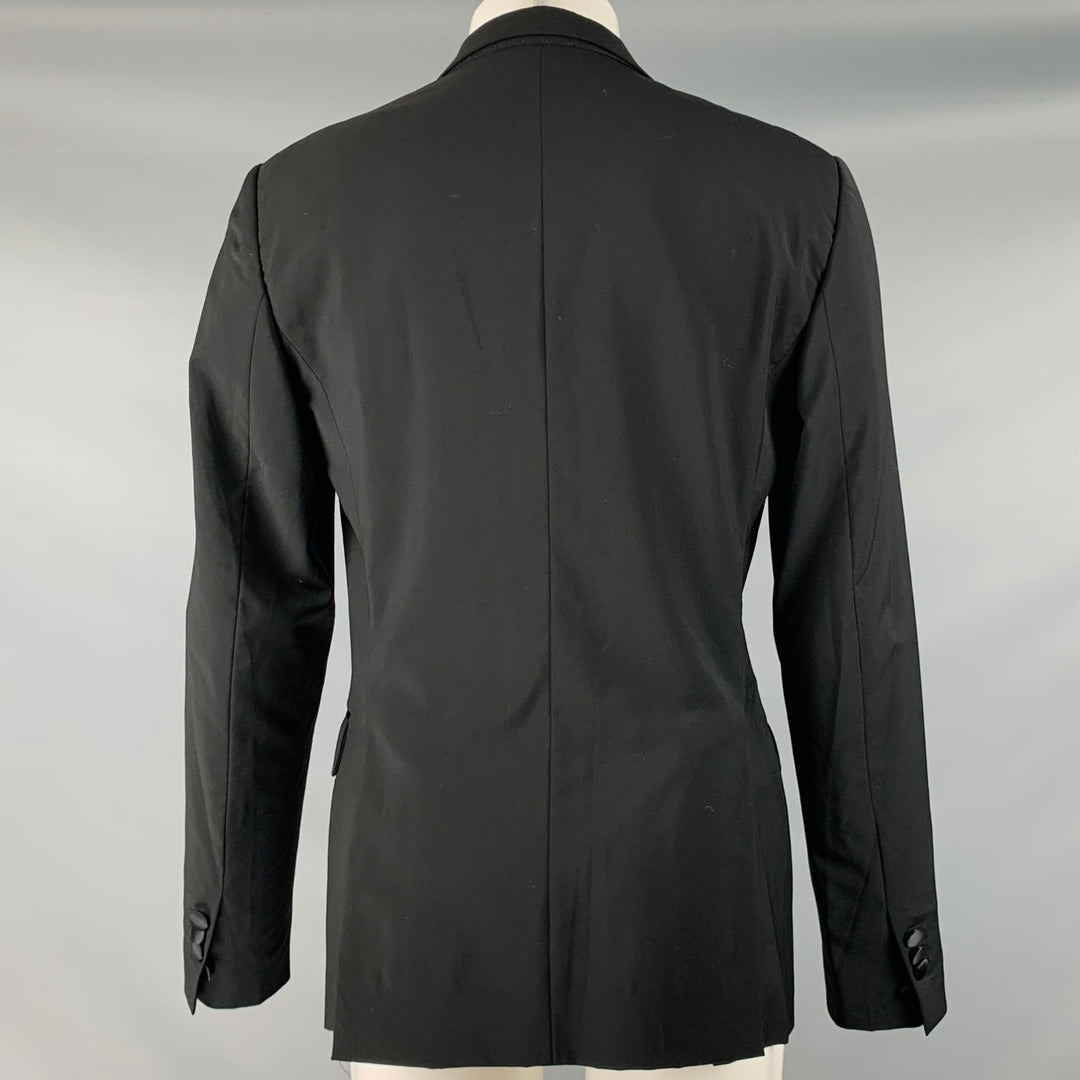 DSQUARED2 Taille 40 Manteau de sport à revers en laine noire