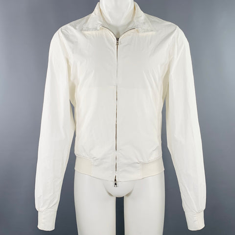 ORLEBAR BROWN Size M White Polyester Nylon Zip Up Jacket