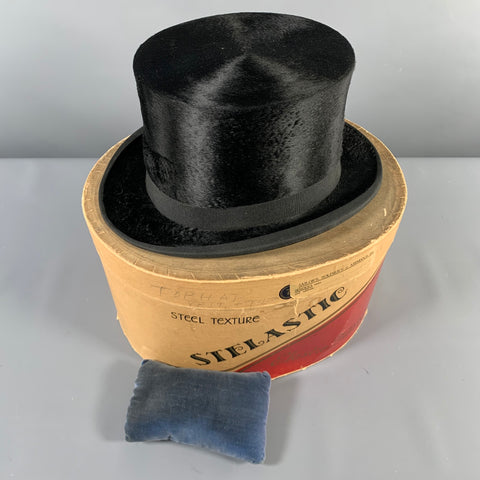 SPECIAL MAKE Black Felt Top Hat